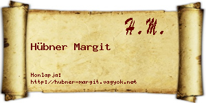 Hübner Margit névjegykártya